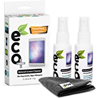 Ecomoist - Limpiador de pantalla natural (2 x 30 ml- toalla de microfibra fina para LCD- TFT- Plasma- computadora…